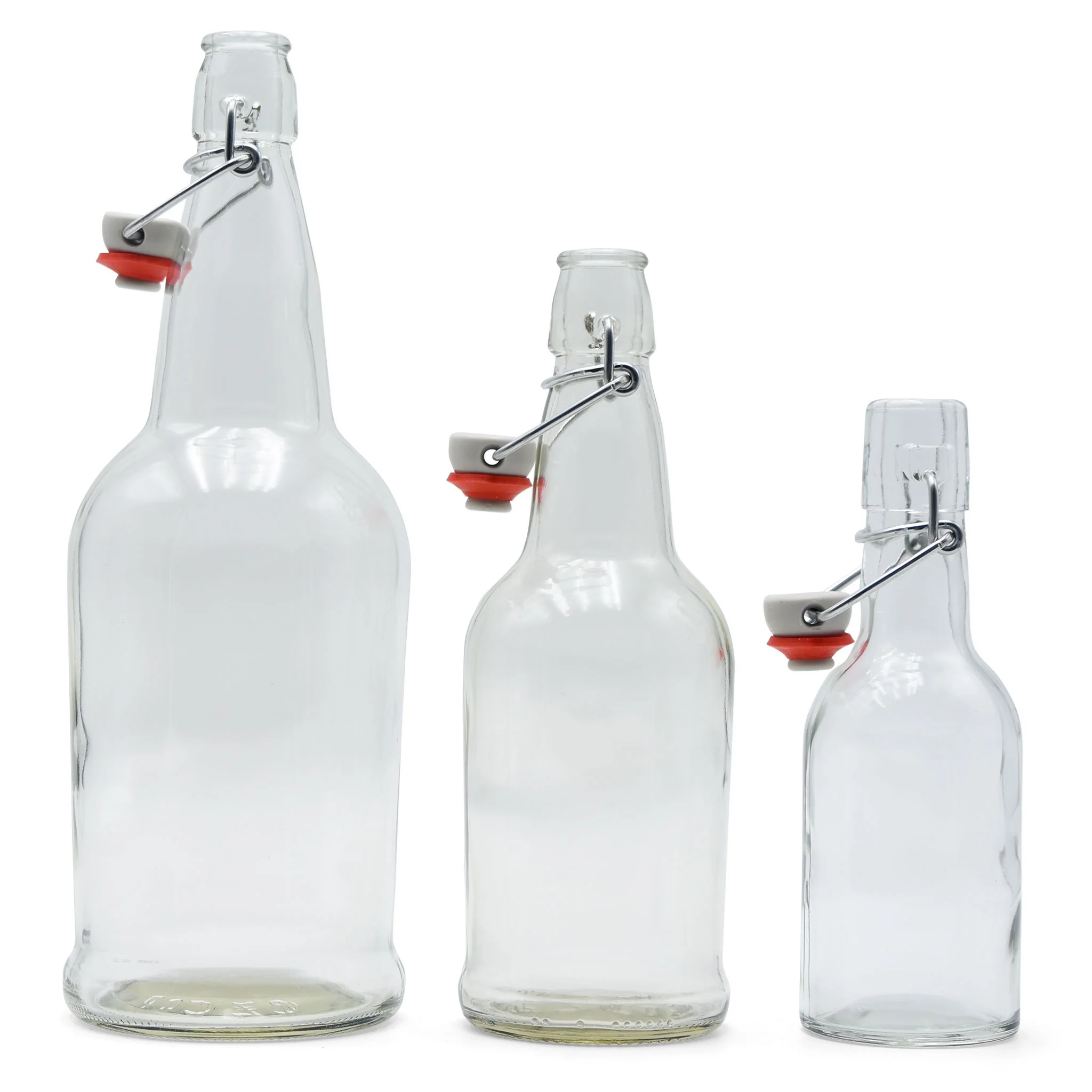 Clear EZ Cap Bottles w/ Swing Top - 1 Liter - Image 4