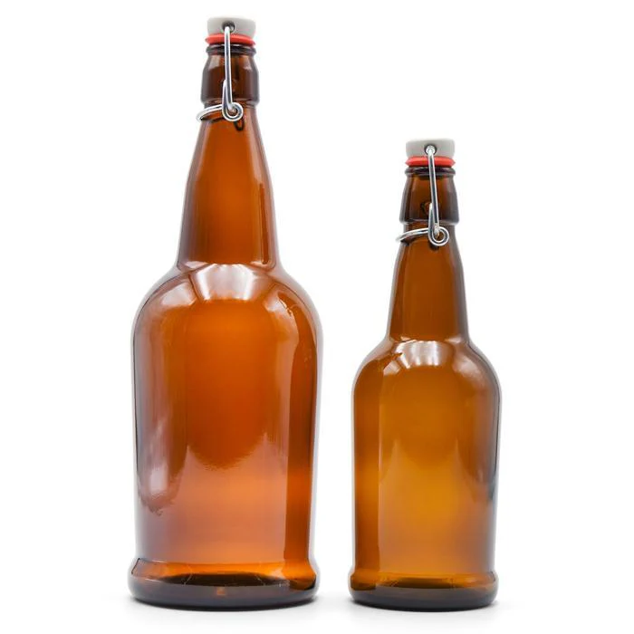 Brown EZ Cap Bottles w/ Swing Top - 1 Liter - Image 5
